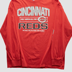 Red Cincinnati Reds Genuine Merchandise 2000s Long Sleeve T-shirt