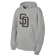 Gray San Diego Padres Outerstuff Youth Primary Logo Fleece Hoodie