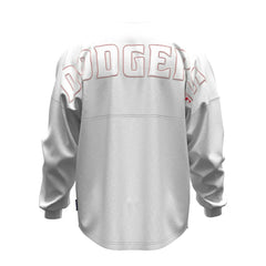 White Los Angeles Dodgers Fanatics Women's Baseball Stitch Spirit Jersey Long Sleeve T-Shirt