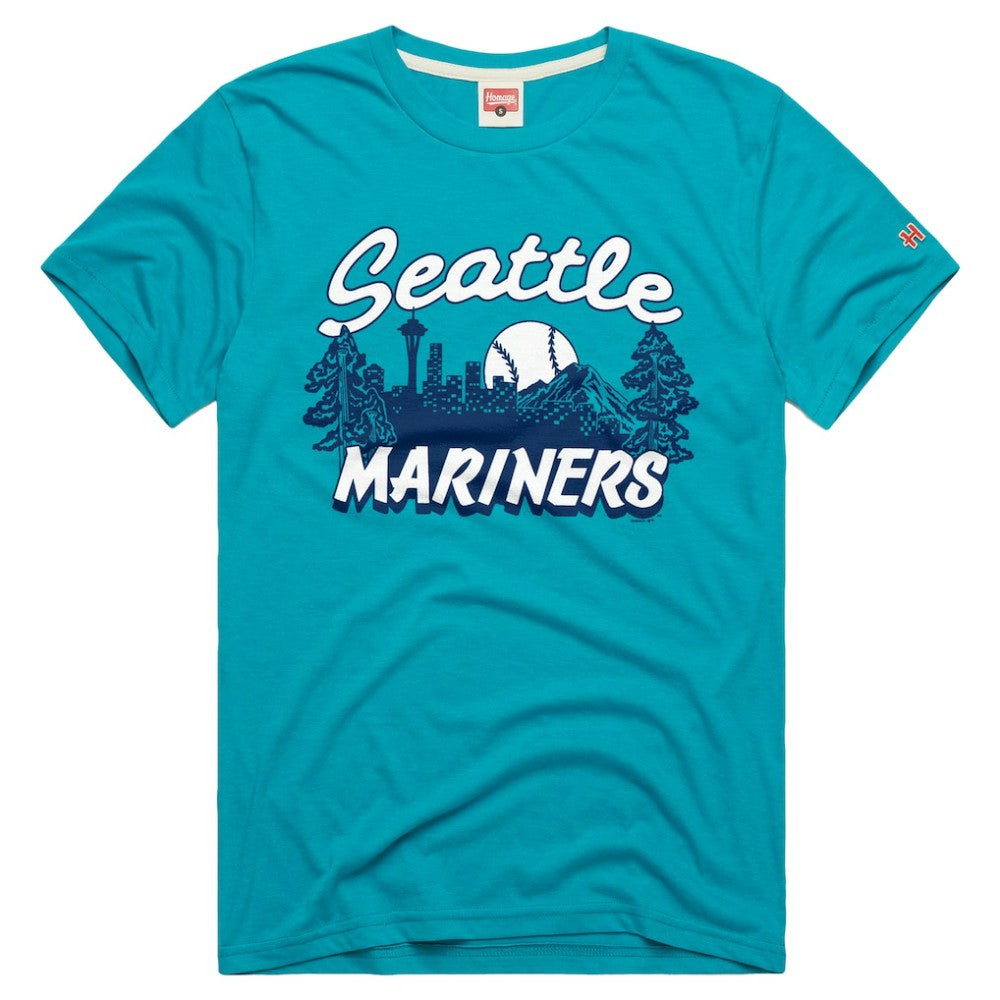 Teal Seattle Mariners Homage Tri-Blend Hyperlocal T-Shirt