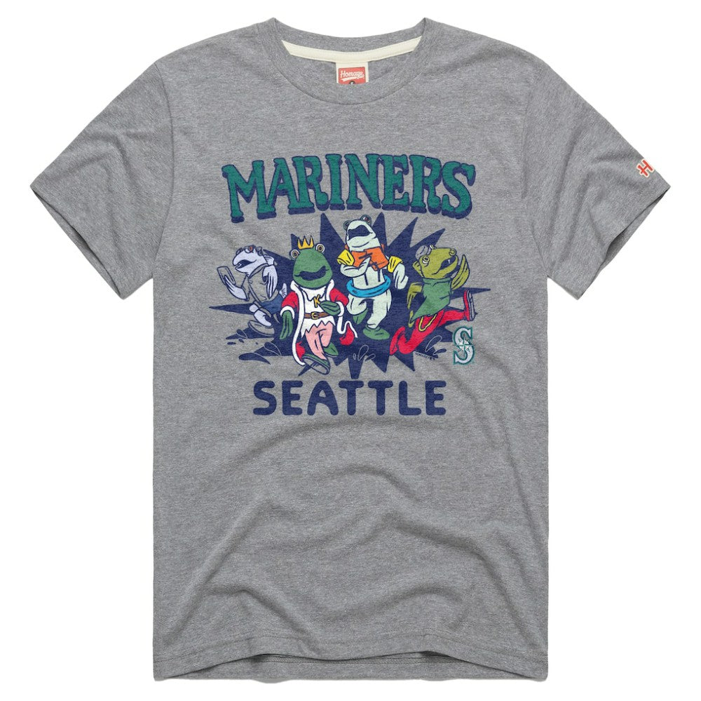 Gray Seattle Mariners Homage Tri-Blend Hyperlocal T-Shirt