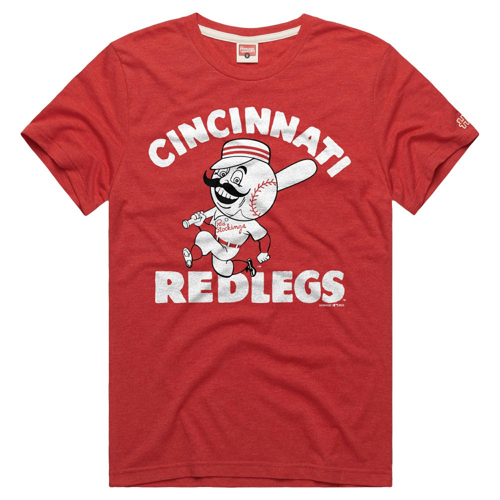 Red Cincinnati Reds Homage Tri-Blend Hyperlocal T-Shirt
