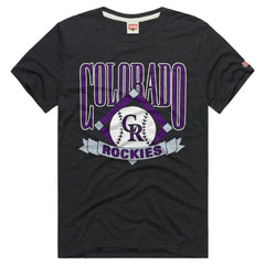 Charcoal Colorado Rockies Homage Tri-Blend Hyperlocal T-Shirt