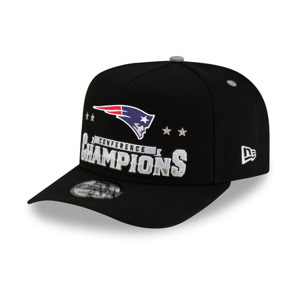 2025 AFC Champions Locker Room Trophy Collection A-Frame 9FIFTY Snapback Hat - New England Patriots Hats