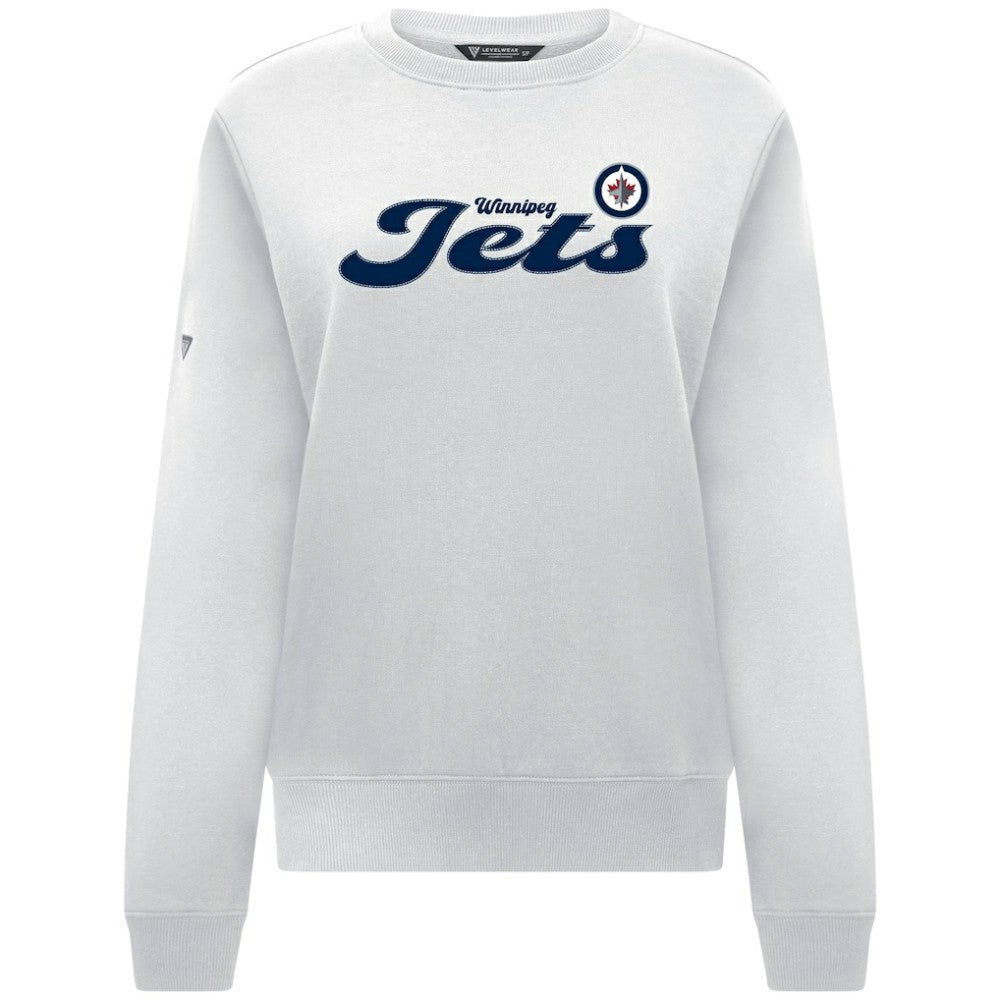 NHL Winnipeg Jets Levelwear Women's Yvette Big Script Tri-Blend Sweatshirt
