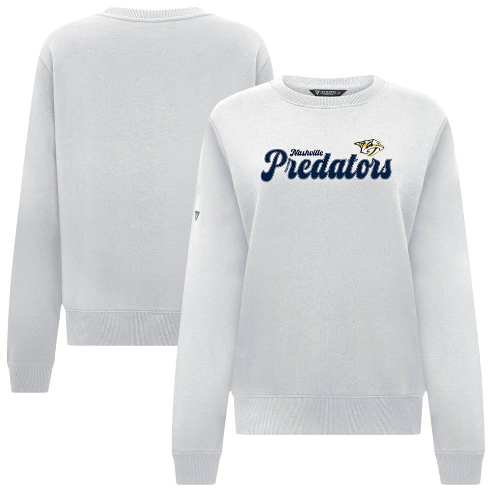 NHL Nashville Predators Levelwear Women's Yvette Big Script Tri-Blend Sweatshirt