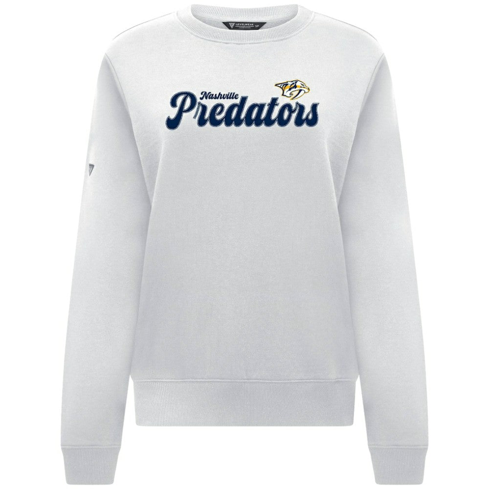 NHL Nashville Predators Levelwear Women's Yvette Big Script Tri-Blend Sweatshirt