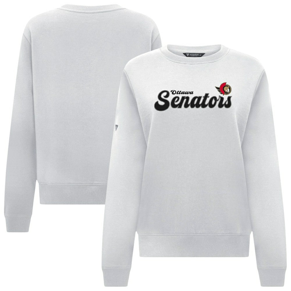 NHL Ottawa Senators Levelwear Women's Yvette Big Script Tri-Blend Sweatshirt