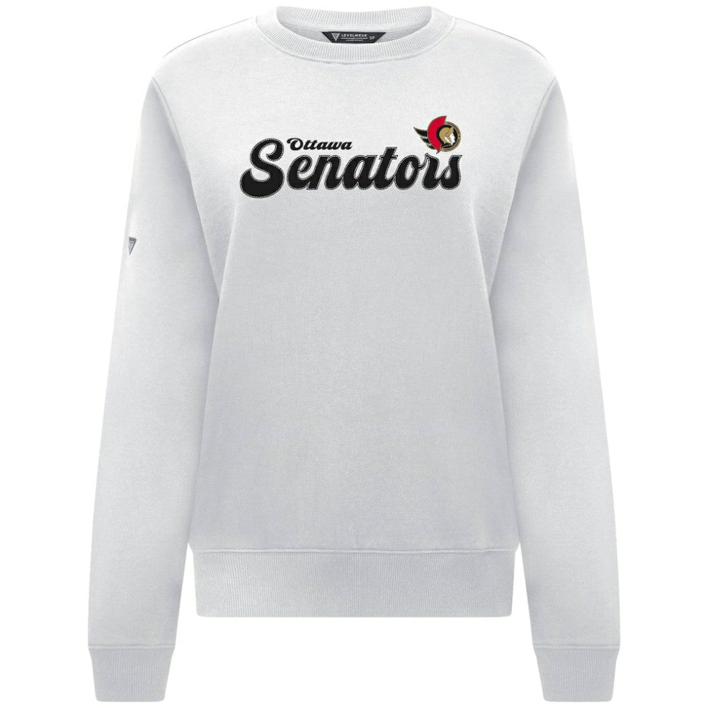 NHL Ottawa Senators Levelwear Women's Yvette Big Script Tri-Blend Sweatshirt