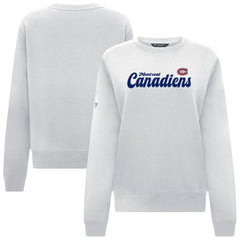 NHL Montreal Canadiens Levelwear Women's Yvette Big Script Tri-Blend Sweatshirt