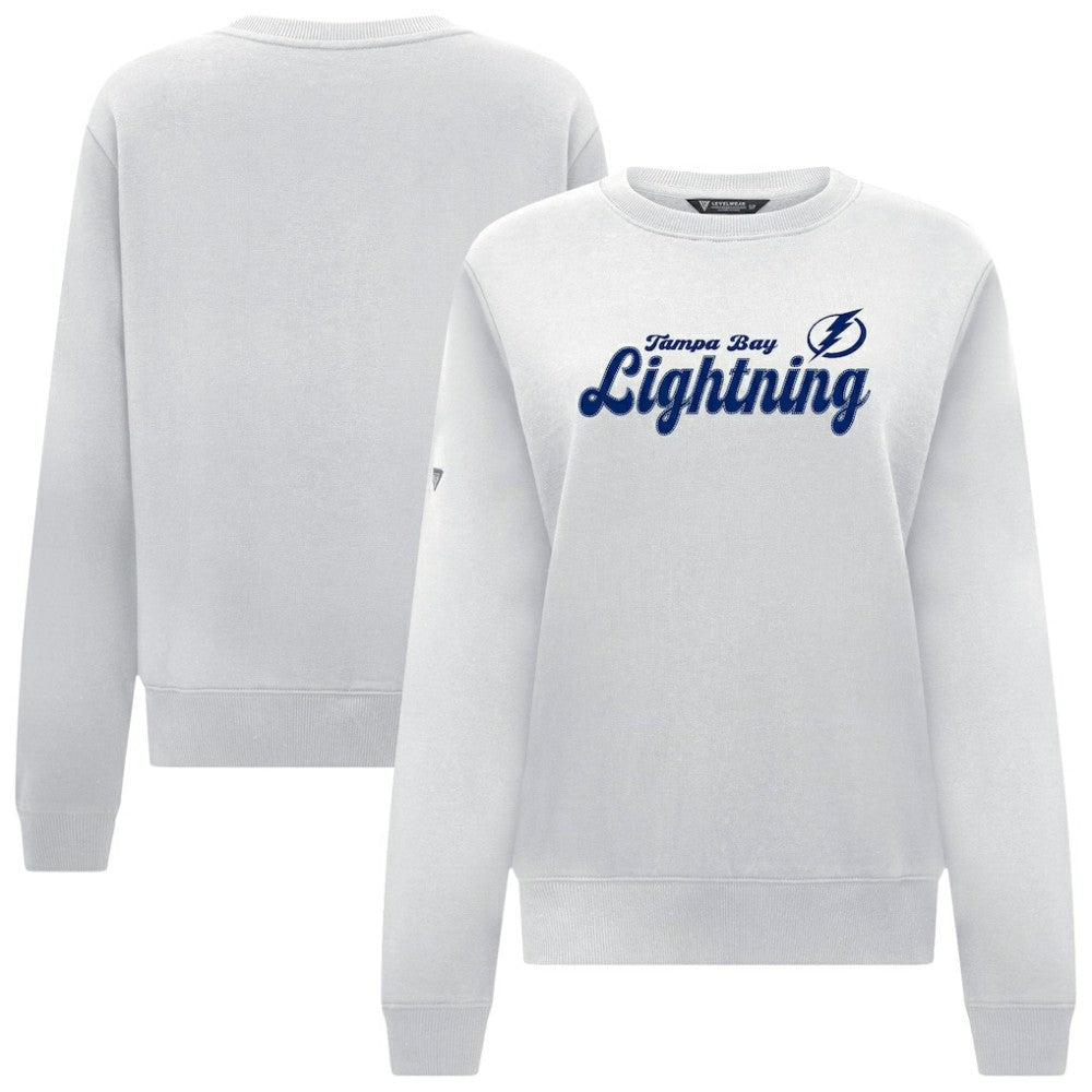 NHL Tampa Bay Lightning Levelwear Women's Yvette Big Script Tri-Blend Sweatshirt