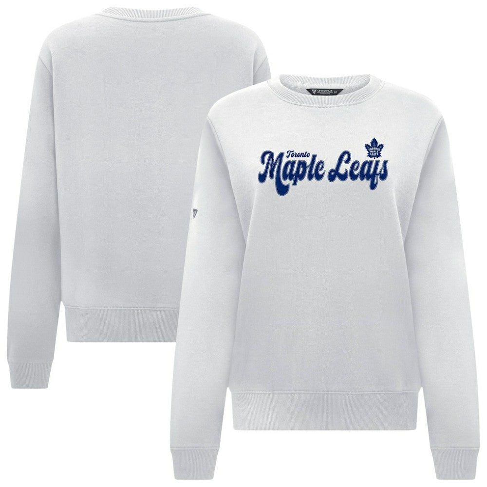 NHL Toronto Maple Leafs Levelwear Women's Yvette Big Script Tri-Blend Sweatshirt