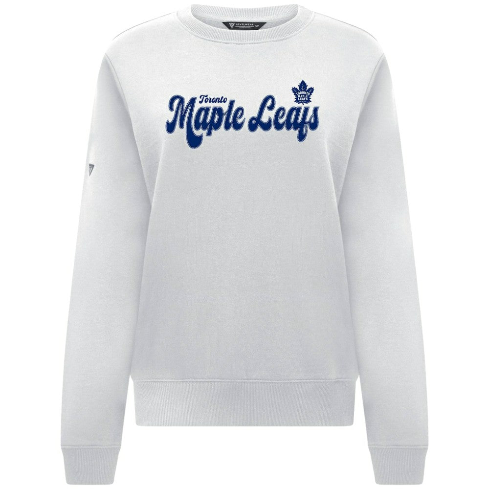NHL Toronto Maple Leafs Levelwear Women's Yvette Big Script Tri-Blend Sweatshirt