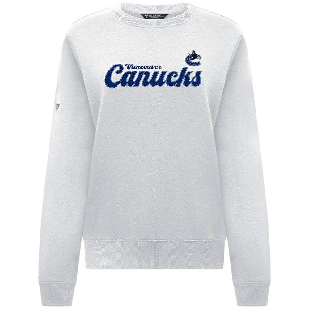 NHL Vancouver Canucks Levelwear Women's Yvette Big Script Tri-Blend Sweatshirt