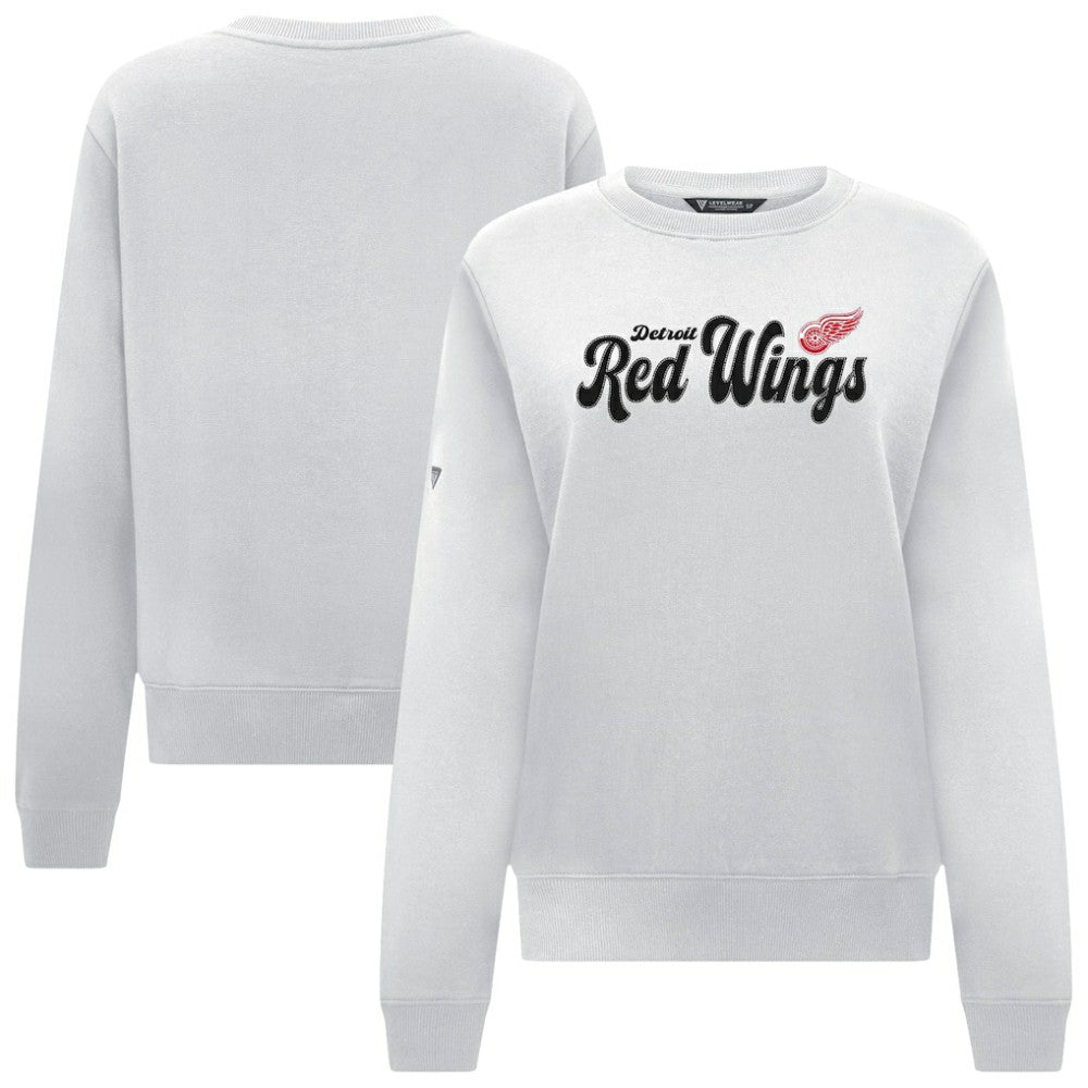 NHL Detroit Red Wings Levelwear Women's Yvette Big Script Tri-Blend Sweatshirt