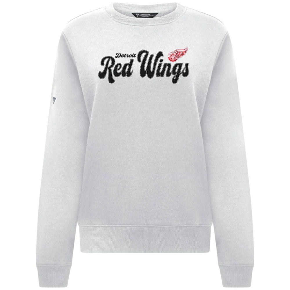 NHL Detroit Red Wings Levelwear Women's Yvette Big Script Tri-Blend Sweatshirt