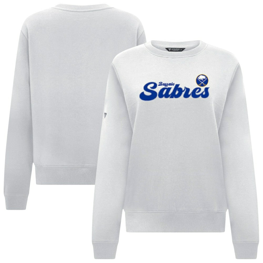 NHL Buffalo Sabres Levelwear Women's Yvette Big Script Tri-Blend Sweatshirt