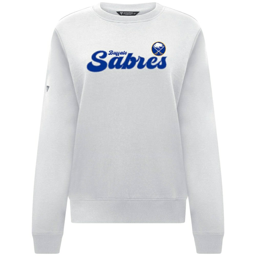 NHL Buffalo Sabres Levelwear Women's Yvette Big Script Tri-Blend Sweatshirt