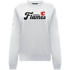 NHL Calgary Flames Levelwear Women's Yvette Big Script Tri-Blend Sweatshirt