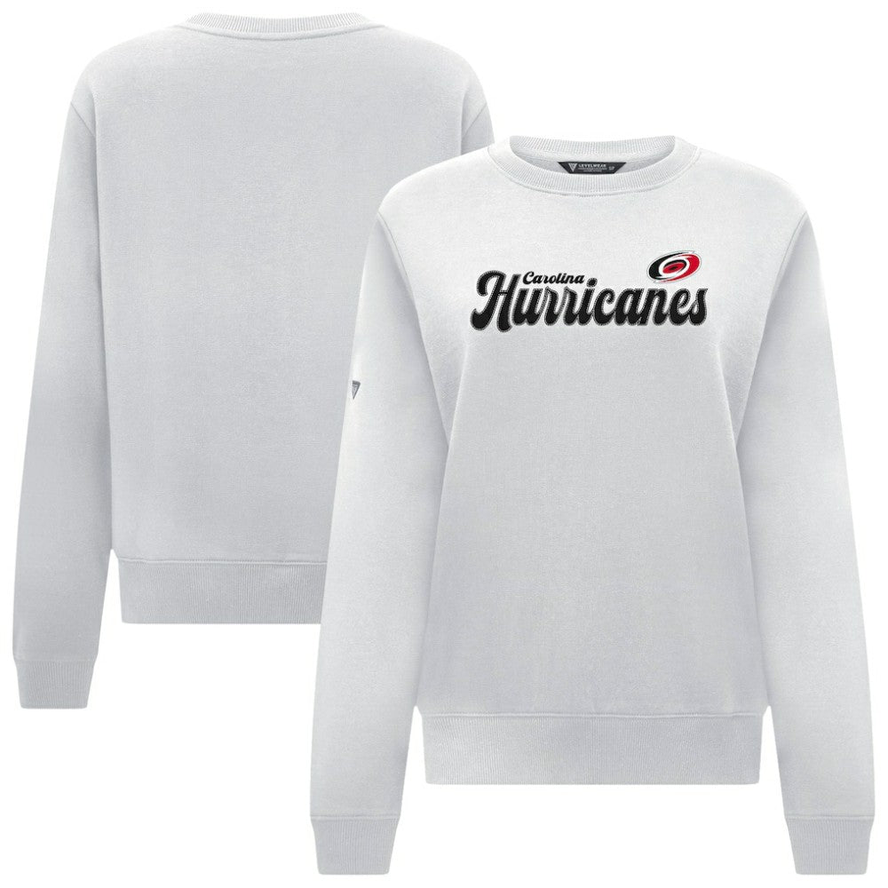 NHL Carolina Hurricanes Levelwear Women's Yvette Big Script Tri-Blend Sweatshirt