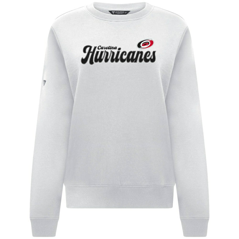 NHL Carolina Hurricanes Levelwear Women's Yvette Big Script Tri-Blend Sweatshirt