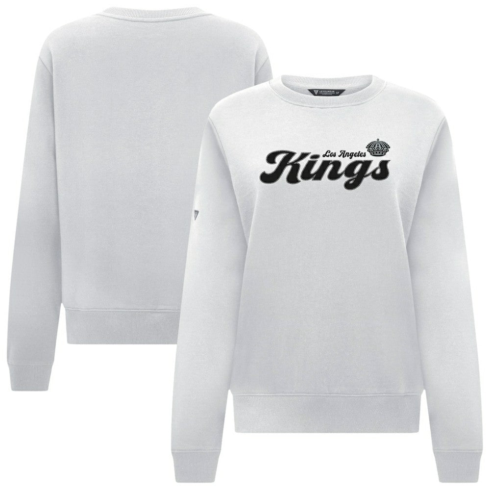 NHL Los Angeles Kings Levelwear Women's Yvette Big Script Tri-Blend Sweatshirt