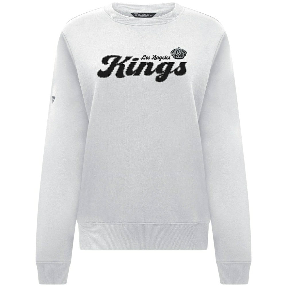 NHL Los Angeles Kings Levelwear Women's Yvette Big Script Tri-Blend Sweatshirt