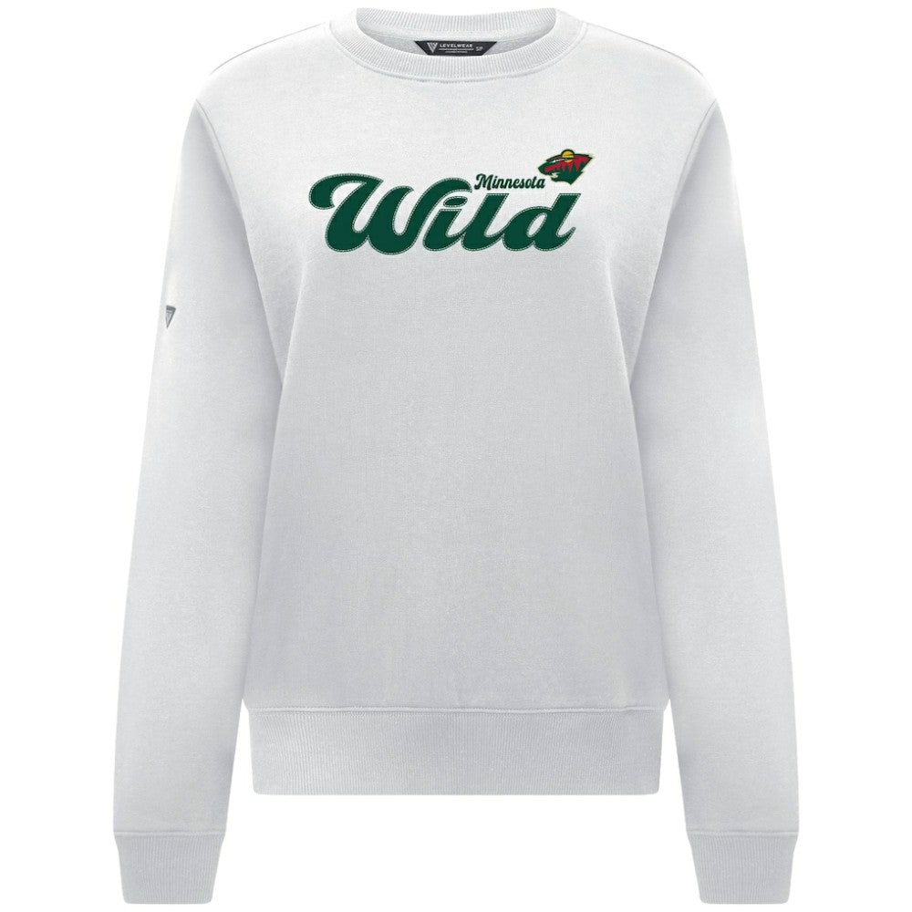 NHL Minnesota Wild Levelwear Women's Yvette Big Script Tri-Blend Sweatshirt
