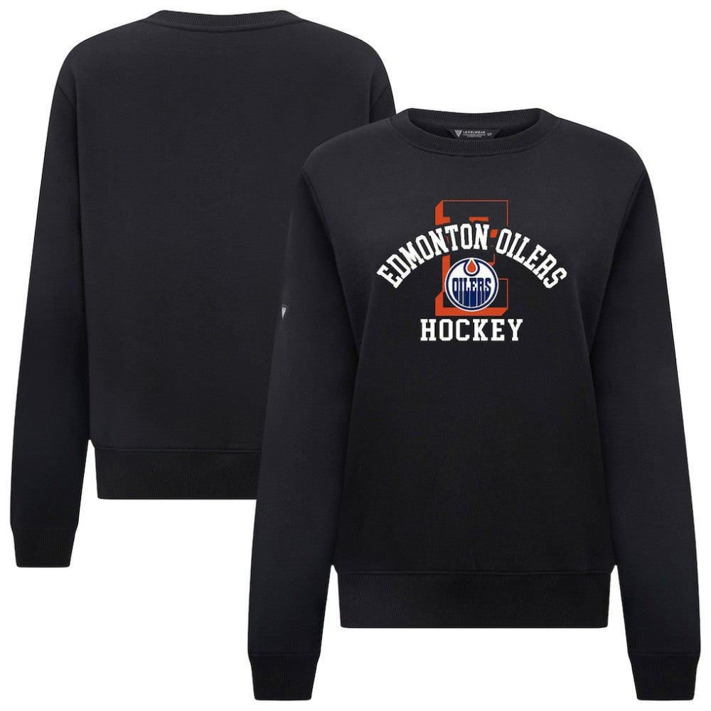 NHL Edmonton Oilers Levelwear Women's Yvette Limelight Big Letter Sweatshirt