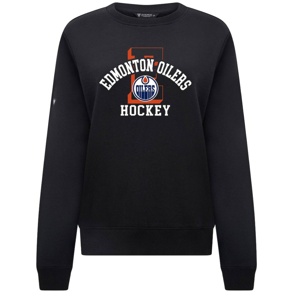 NHL Edmonton Oilers Levelwear Women's Yvette Limelight Big Letter Sweatshirt