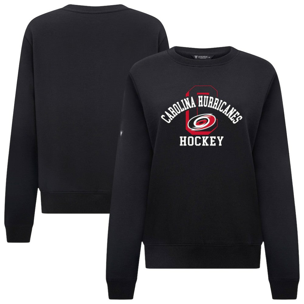 NHL Carolina Hurricanes Levelwear Women's Yvette Limelight Big Letter Sweatshirt