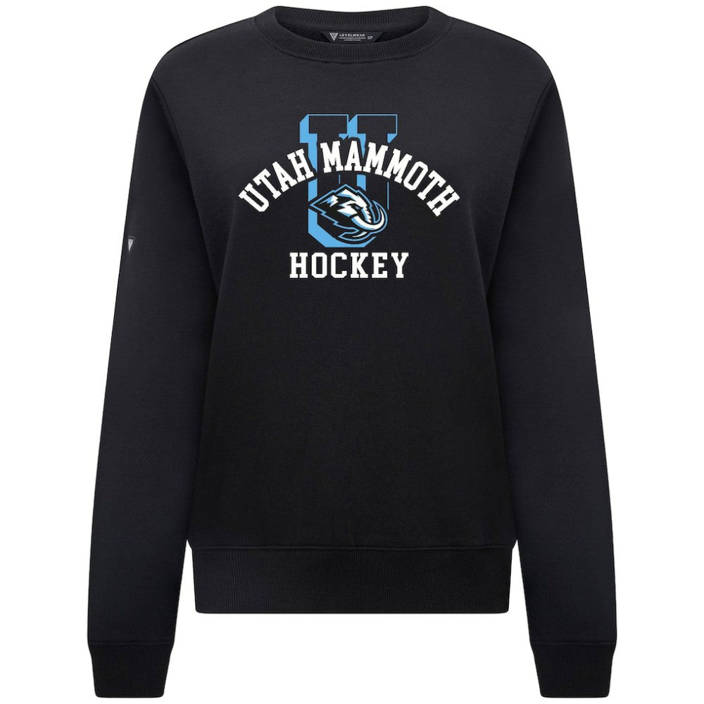NHL Utah Mammoth Levelwear Women's Yvette Limelight Big Letter Sweatshirt