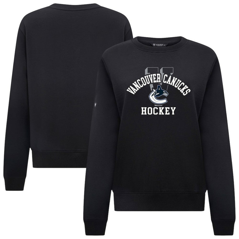 NHL Vancouver Canucks Levelwear Women's Yvette Limelight Big Letter Sweatshirt