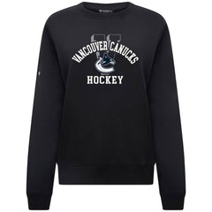 NHL Vancouver Canucks Levelwear Women's Yvette Limelight Big Letter Sweatshirt