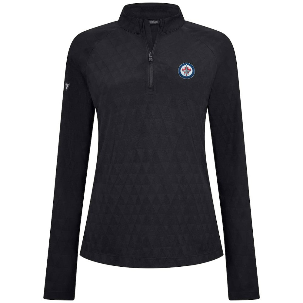 NHL Winnipeg Jets Levelwear Women's Spike Raglan Quarter-Zip Top