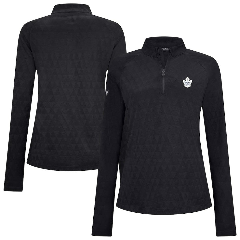 NHL Toronto Maple Leafs Levelwear Women's Spike Raglan Quarter-Zip Top
