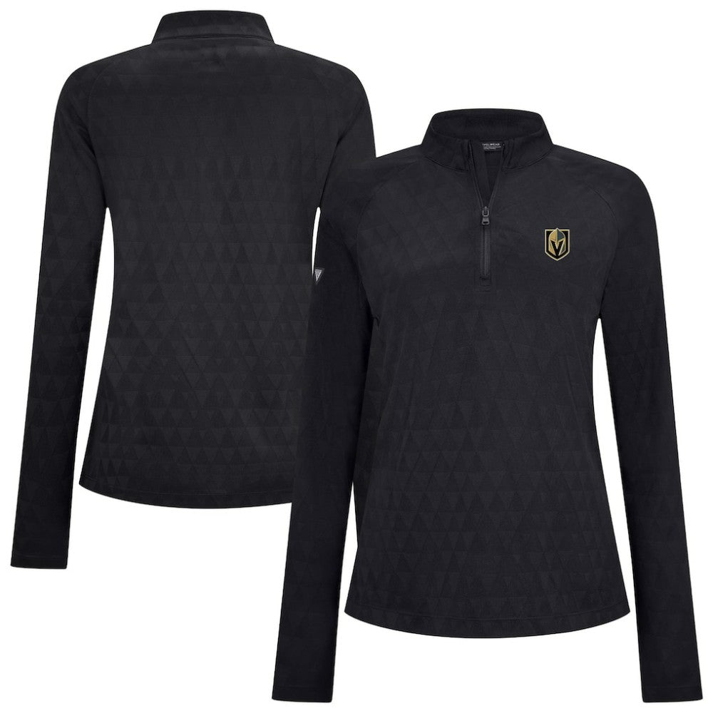 NHL Vegas Golden Knights Levelwear Women's Spike Raglan Quarter-Zip Top