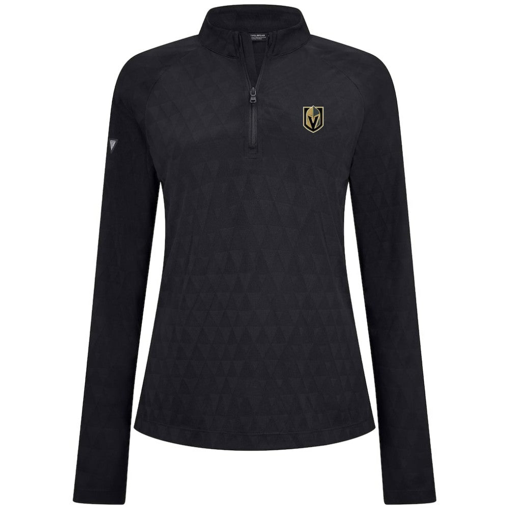 NHL Vegas Golden Knights Levelwear Women's Spike Raglan Quarter-Zip Top
