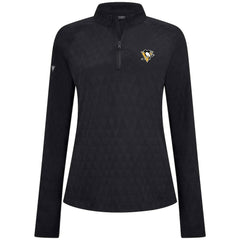 NHL Pittsburgh Penguins Levelwear Women's Spike Raglan Quarter-Zip Top