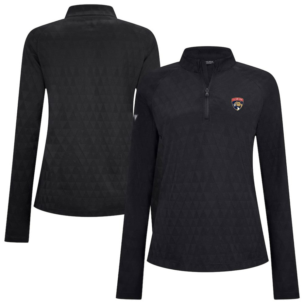 NHL Florida Panthers Levelwear Women's Spike Raglan Quarter-Zip Top