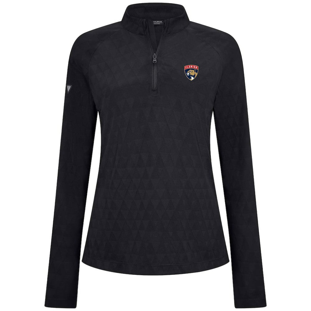 NHL Florida Panthers Levelwear Women's Spike Raglan Quarter-Zip Top