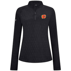 NHL Calgary Flames Levelwear Women's Spike Raglan Quarter-Zip Top
