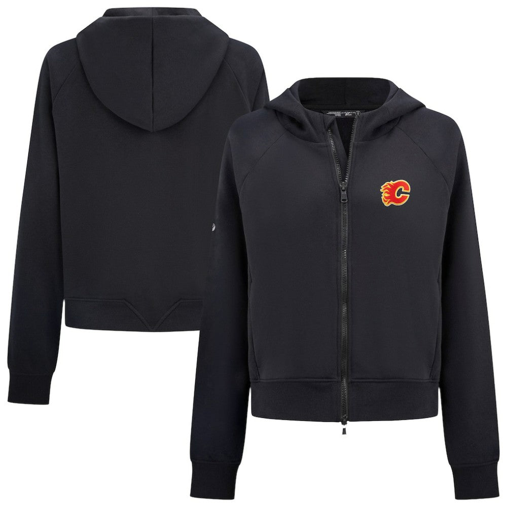 NHL Calgary Flames Levelwear Women's Judd Raglan Full-Zip Hoodie