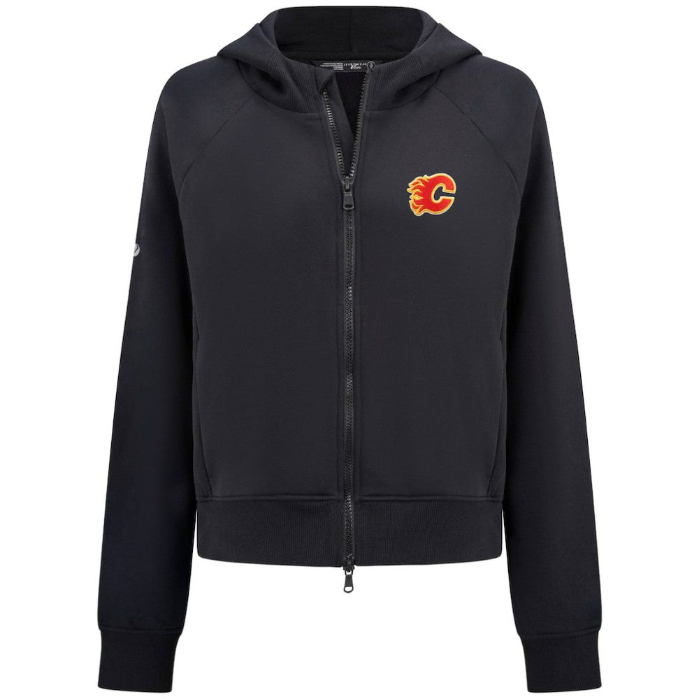 NHL Calgary Flames Levelwear Women's Judd Raglan Full-Zip Hoodie