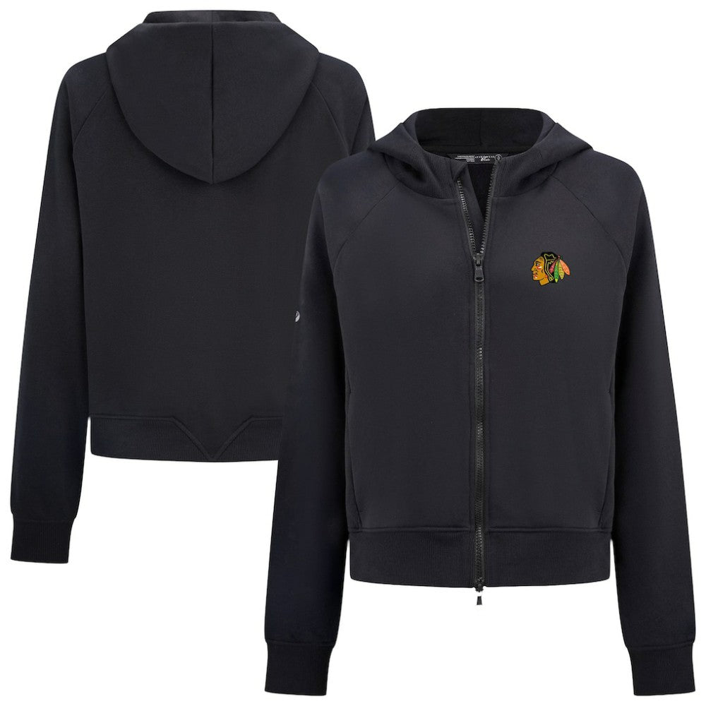 NHL Chicago Blackhawks Levelwear Women's Judd Raglan Full-Zip Hoodie
