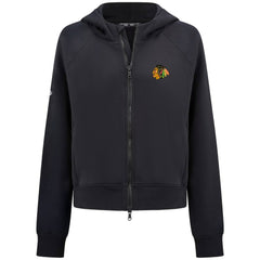 NHL Chicago Blackhawks Levelwear Women's Judd Raglan Full-Zip Hoodie