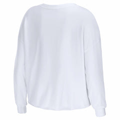 WEAR by Erin Andrews Women's Super Bowl LX Cropped Long Sleeve T-Shirt - New England Patriots T-shirts