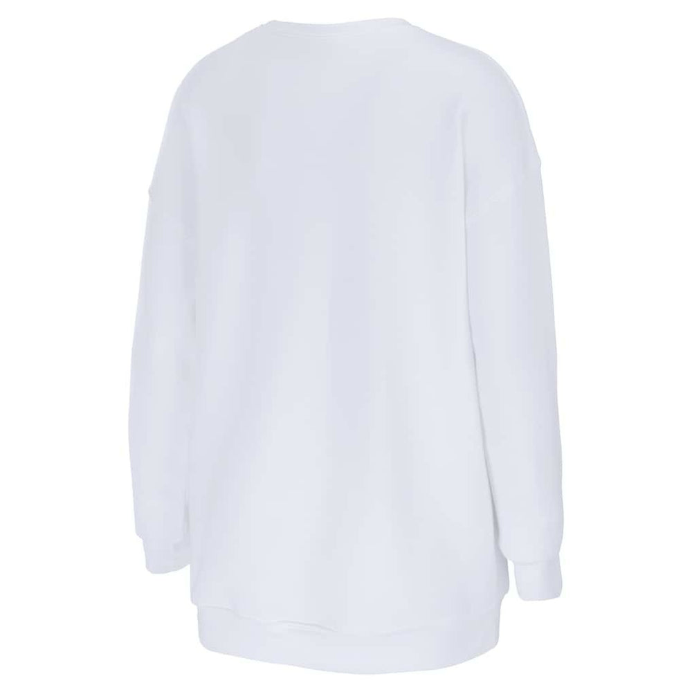 vs. Seattle Seahawks WEAR by Erin Andrews Women's Super Bowl LX Matchup Sweatshirt - New England Patriots Sweatshirts