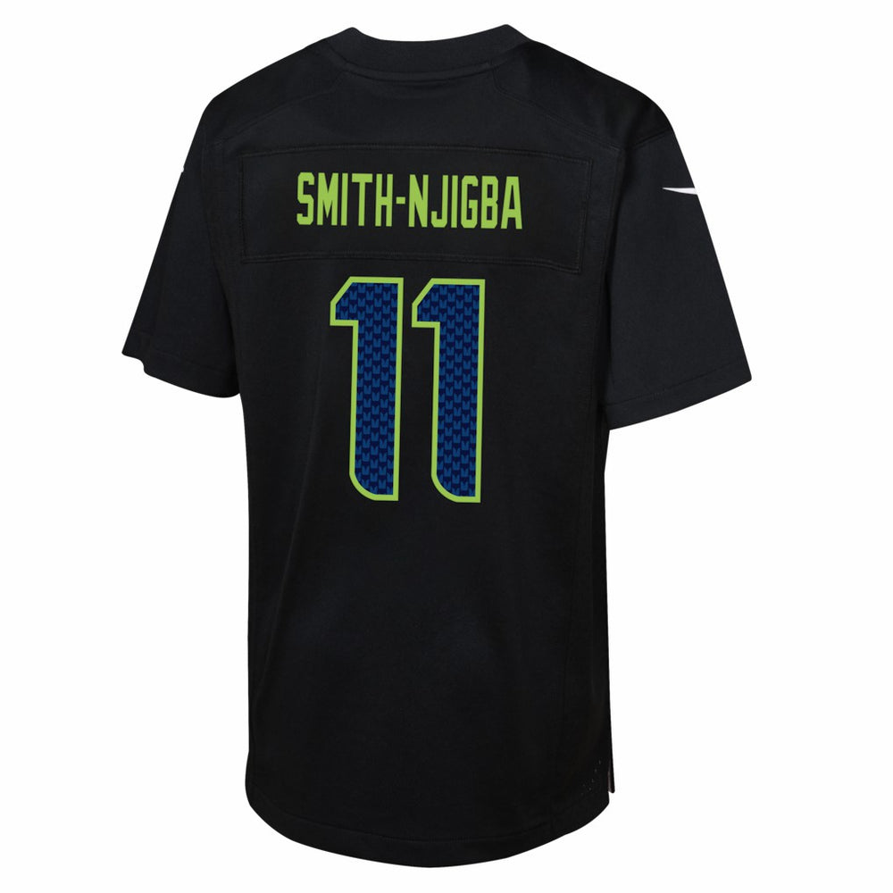 Jaxon Smith-Njigba  Youth Super Bowl LX Patch Carbon Fashion Game Jersey - Seattle Seahawks Jerseys