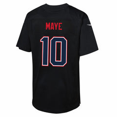 Drake Maye  Youth Super Bowl LX Patch Carbon Fashion Game Jersey - New England Patriots Jerseys